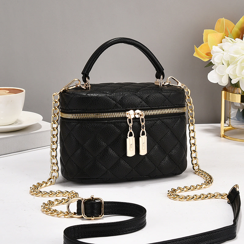Fashion Tote Bag with Feather Detail - PU Leather Casual Handbag