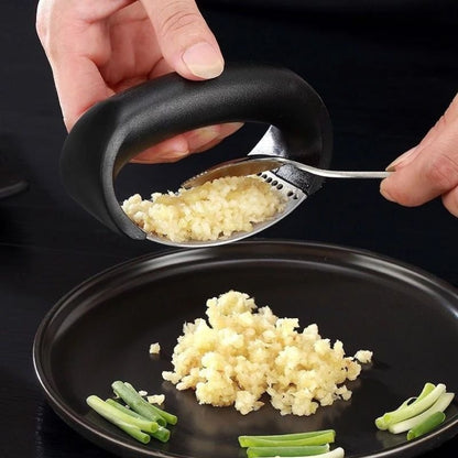 Stainless Steel Garlic Press - 304 Stainless Steel Manual Garlic Crusher