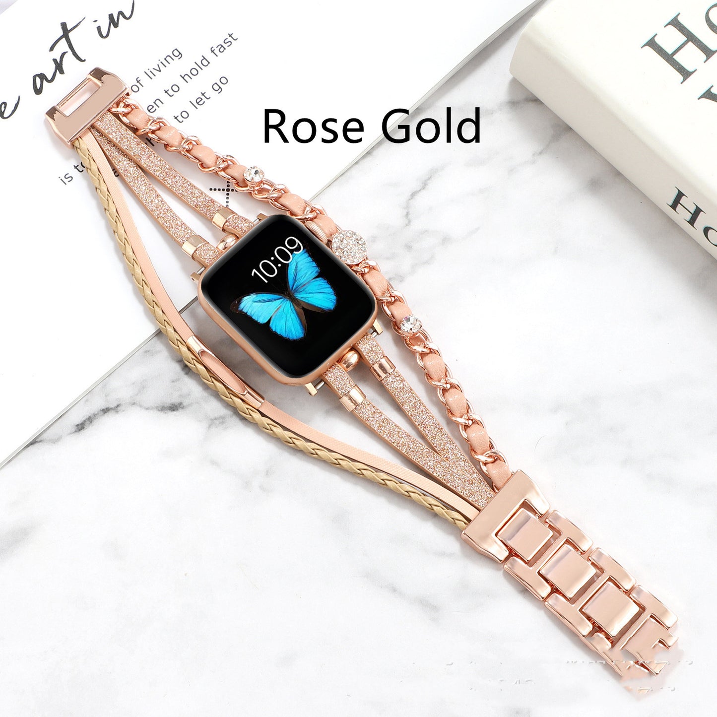 Life Tree Jewelry Leather Woven Watch Strap - Compatible with Apple Watch 38-45mm