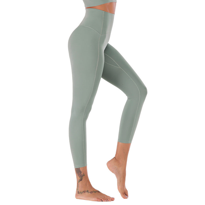 High-Waist Yoga Capri Leggings - Moisture-Wicking Athletic Cropped Pants