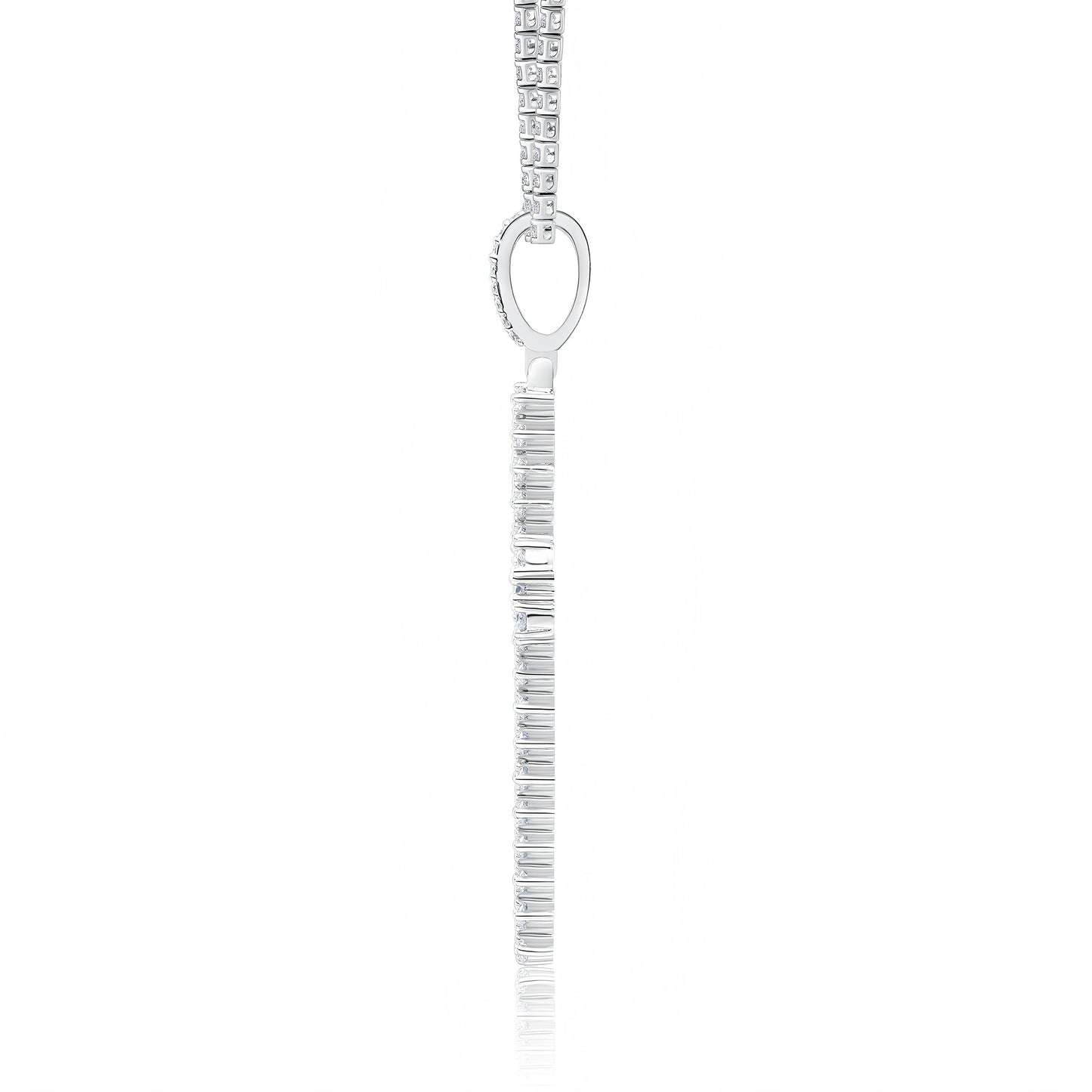 Shining Trend Moissanite Pendant - S925 Silver Platinum-Plated Necklace