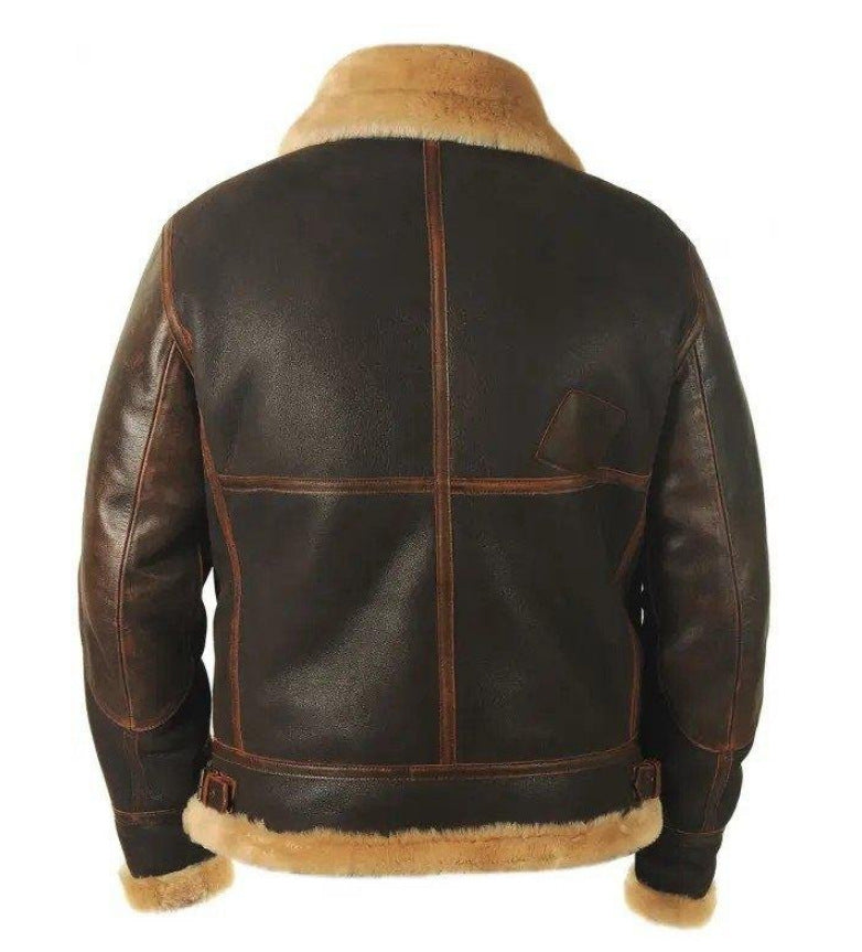 Men's Premium PU Leather Winter Coat - Animal Pattern Design