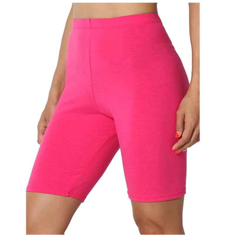 Women's High-Waisted Yoga Leggings - Cotton Blend Anti-Exposure Athletic Pants