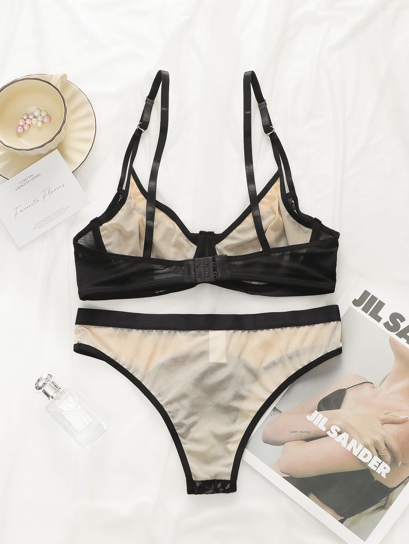 Women's Push-Up Bra and Panty Set - Thin Cup Supportive Lingerie