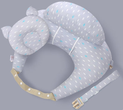 Multifunctional Nursing Pillow with Adjustable Strap - Washable Cotton Cover