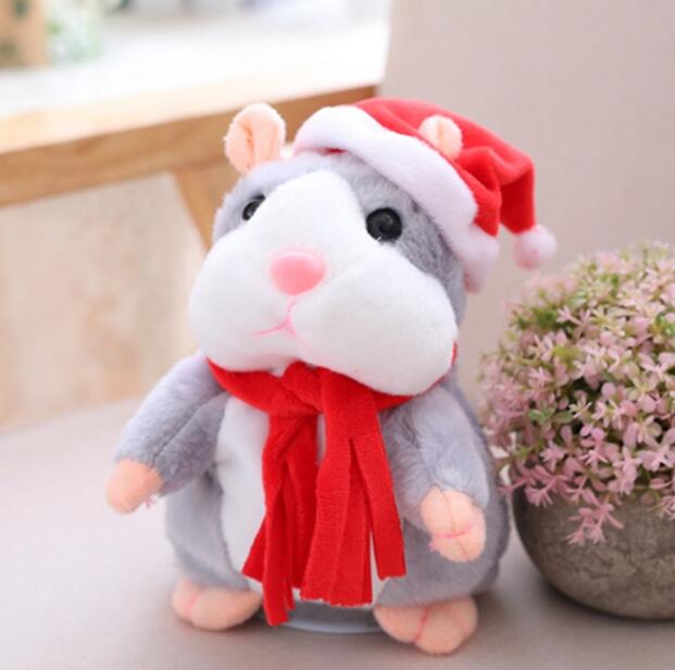 Talking Hamster Plush Toy - Voice Repeating Interactive Stuffed Animal for Kids