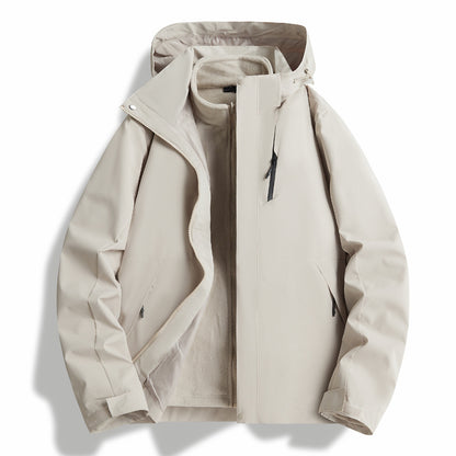 Three-in-One Fleece-Lined Thick Coat for Couples