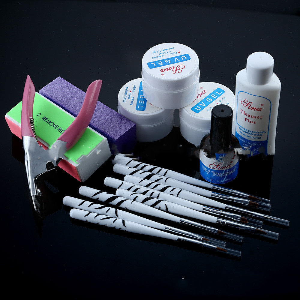 Professional Manicure Tool Set with 36W UV Lamp - Complete Nail Art Kit