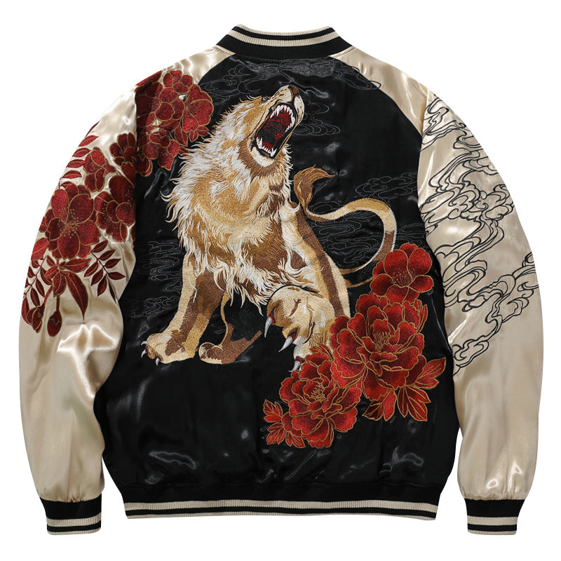 Men's Lion King Embroidery Jacket - Premium Statement Outerwear