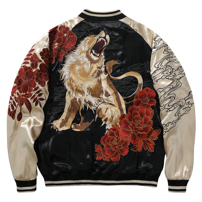 Men's Lion King Embroidery Jacket - Premium Statement Outerwear