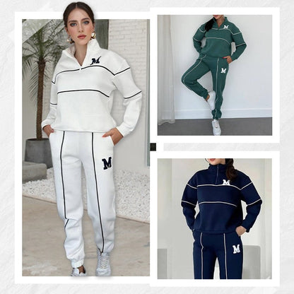 Women's 2 Piece Lounge Set - Pullover Sweatshirt & Sweatpants