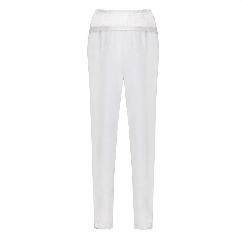 Maternity Skinny Workout Pants - Elastic Waist Pregnancy Trousers