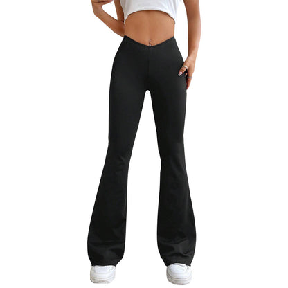 High-Waist Bootcut Trousers - Women's Slimming Flared Casual Pants