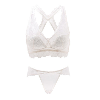 Lace Bra & Panty Set - 3/4 Cup Underwire Support Set
