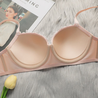 Women's Pink Push-Up Bra and Panty Set - Comfortable Supportive Lingerie
