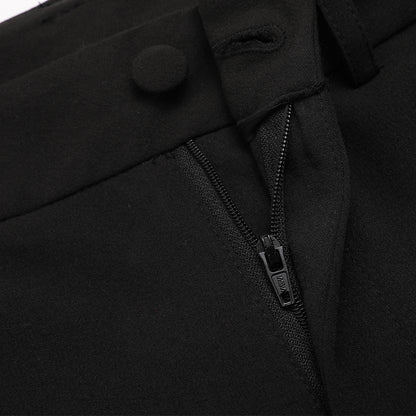 Nine-Point Casual Pants with Tassels and Chain Detail