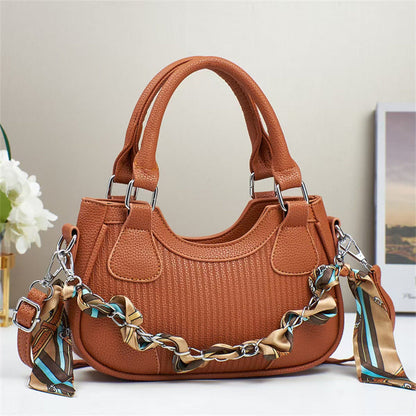 Braided Chain Crossbody Handbag - Luxury Handmade Women's Shoulder Bag