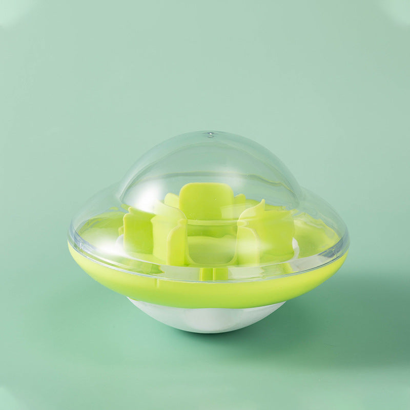 Pet Tumbler Treat Dispensing Ball Toy - Interactive Slow Feeder with Visual Cabin