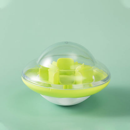 Pet Tumbler Treat Dispensing Ball Toy - Interactive Slow Feeder with Visual Cabin