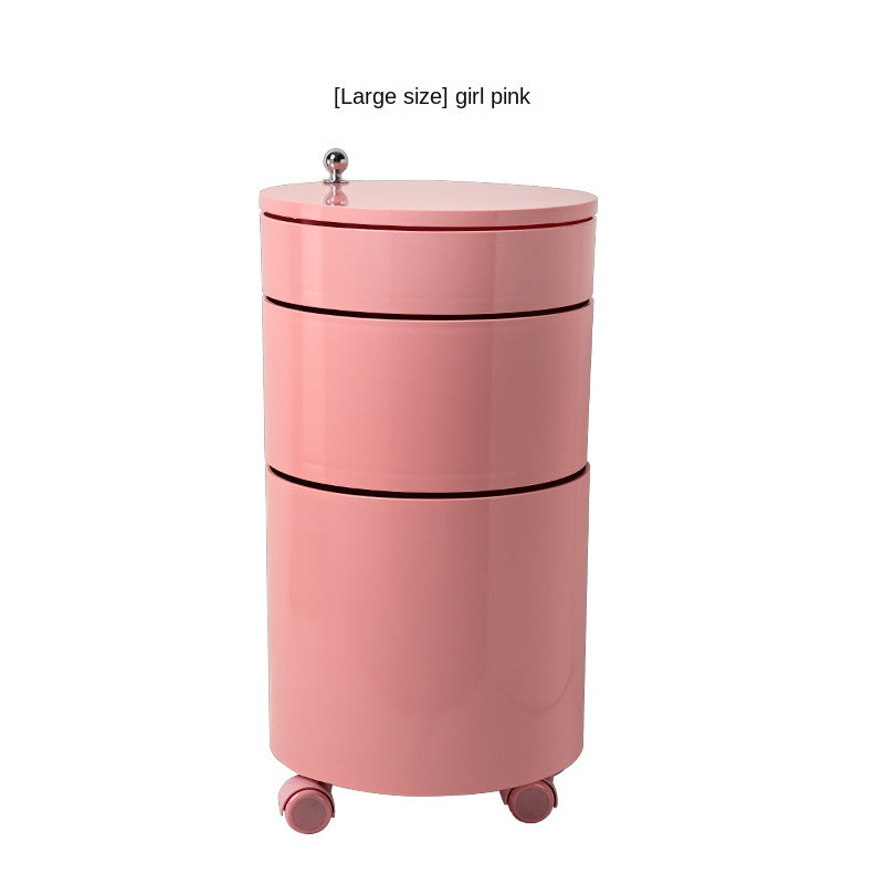 Rotating Storage Cabinet with Wheels - Multi-Tier Organizer