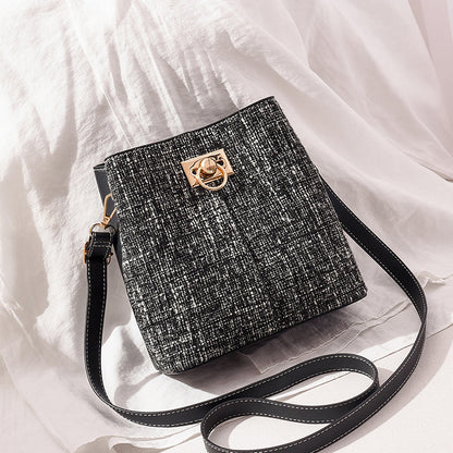 Fashion Texture Bucket Bag - Large Capacity Crossbody Shoulder Bag
