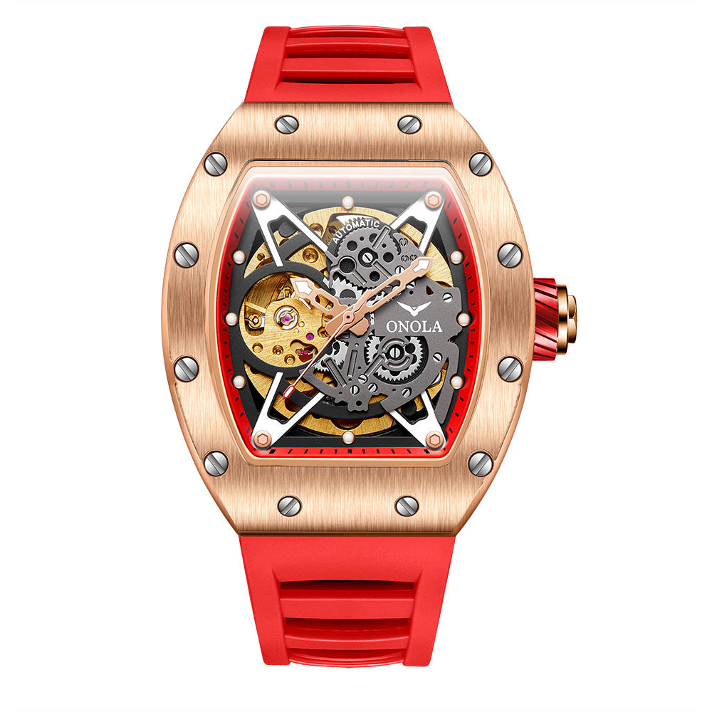 Men's Automatic Mechanical Watch | Silicone Band | 43.5mm | 30m Water Resistant | 13 Colorways
