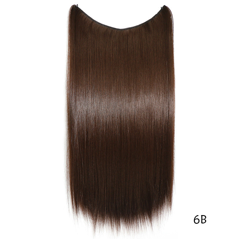 22" Invisible Wire Hair Extensions - No Clips Secret Fish Line Synthetic Hairpiece