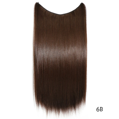 22" Invisible Wire Hair Extensions - No Clips Secret Fish Line Synthetic Hairpiece