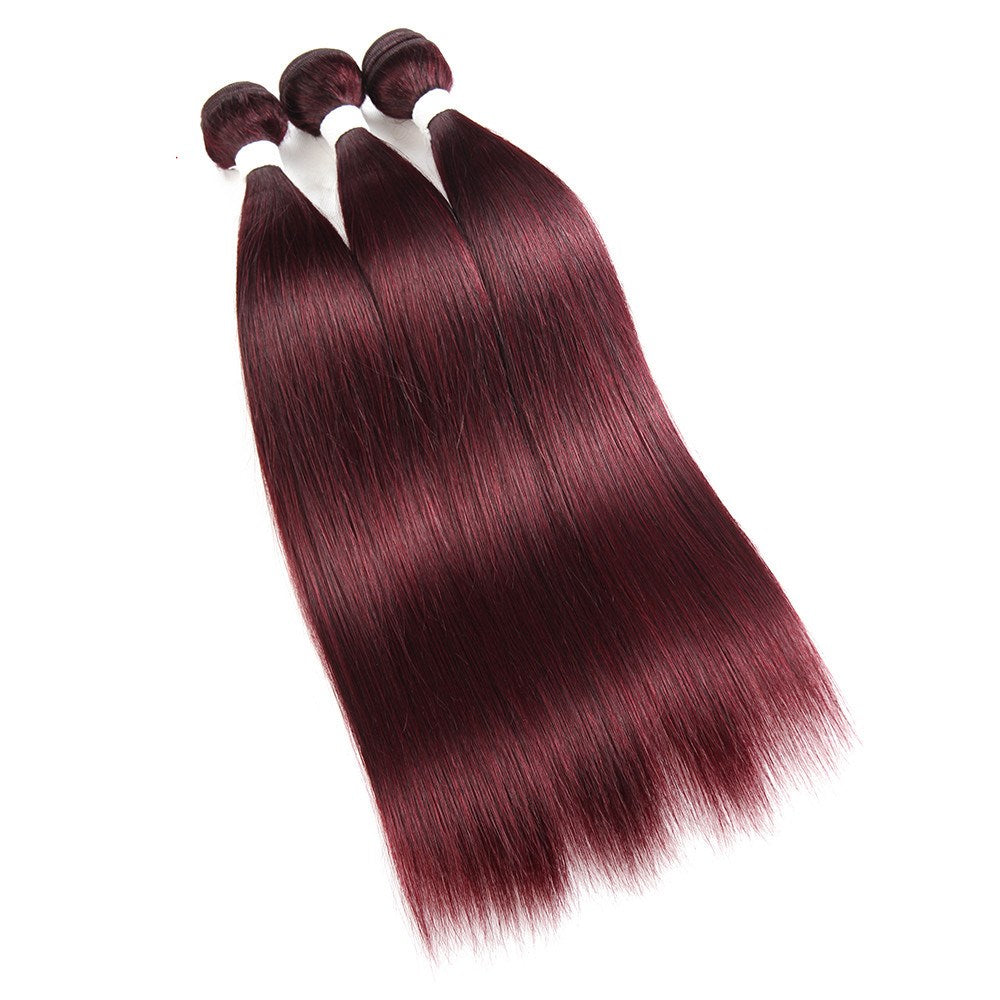 100% Human Hair Straight Wig - Premium Quality Color 99J