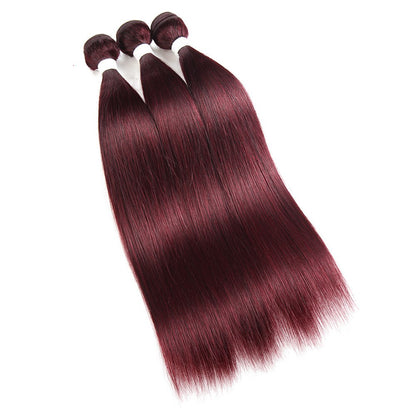 100% Human Hair Straight Wig - Premium Quality Color 99J