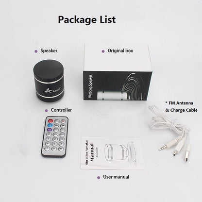 D5 Portable Wireless Bluetooth Speaker - 15W Metal Speaker with TF Card & FM Radio