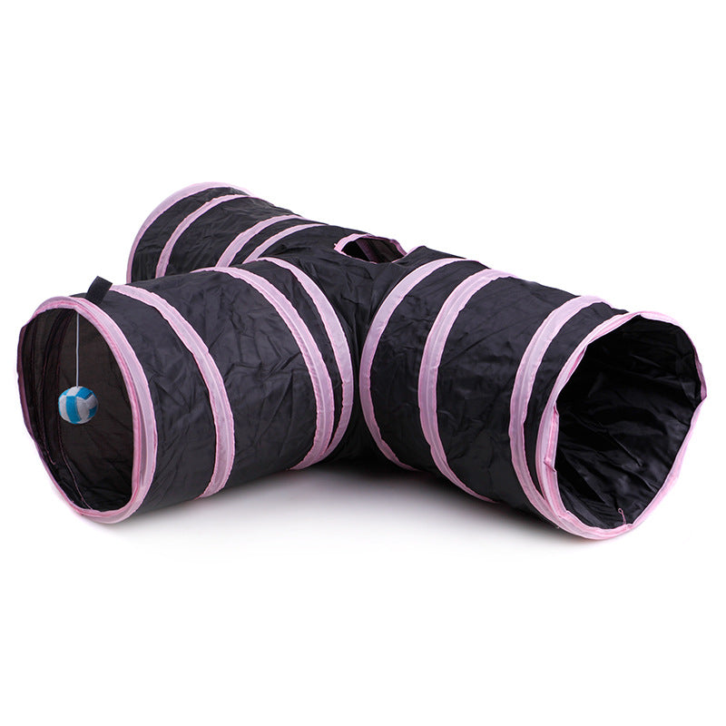 Foldable Pet Tunnel - Multi-Channel Cat Dog Tent for Indoor Play (2-5 Way)