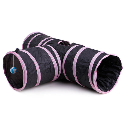Foldable Pet Tunnel - Multi-Channel Cat Dog Tent for Indoor Play (2-5 Way)