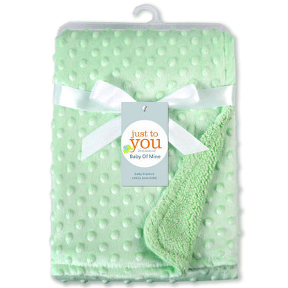 Double Layer Baby Blanket - Soft Plush Swaddle Wrap for Newborns