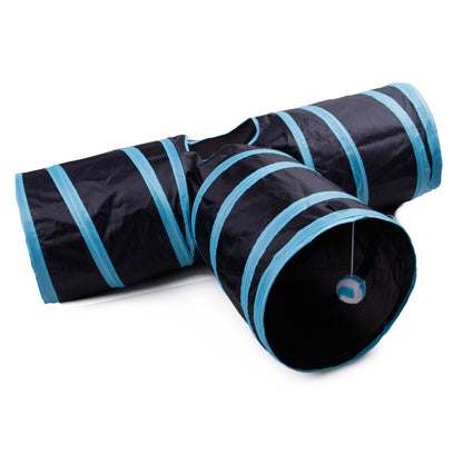 Foldable Pet Tunnel - Multi-Channel Cat Dog Tent for Indoor Play (2-5 Way)