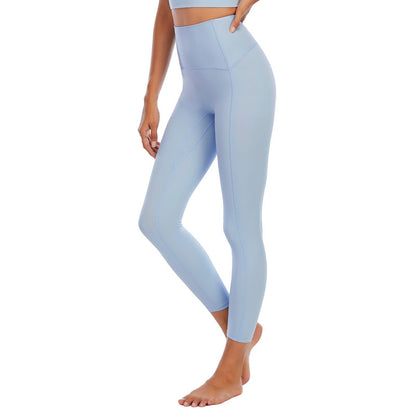 High-Waist Yoga Capri Leggings - Moisture-Wicking Athletic Cropped Pants