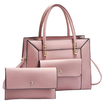 PU Leather Tote Bag with Tassel - Women's Casual Shoulder Bag