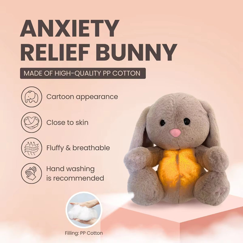 Breathing Plush Soothing Toy for Babies – Rabbit & Elephant with Music & Soft Light
