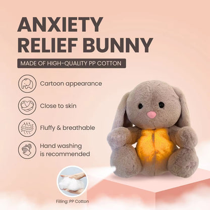 Breathing Plush Soothing Toy for Babies – Rabbit & Elephant with Music & Soft Light