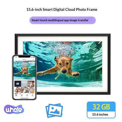 Touchscreen Digital Photo Frame - 32GB Memory with Video & Photo Playback