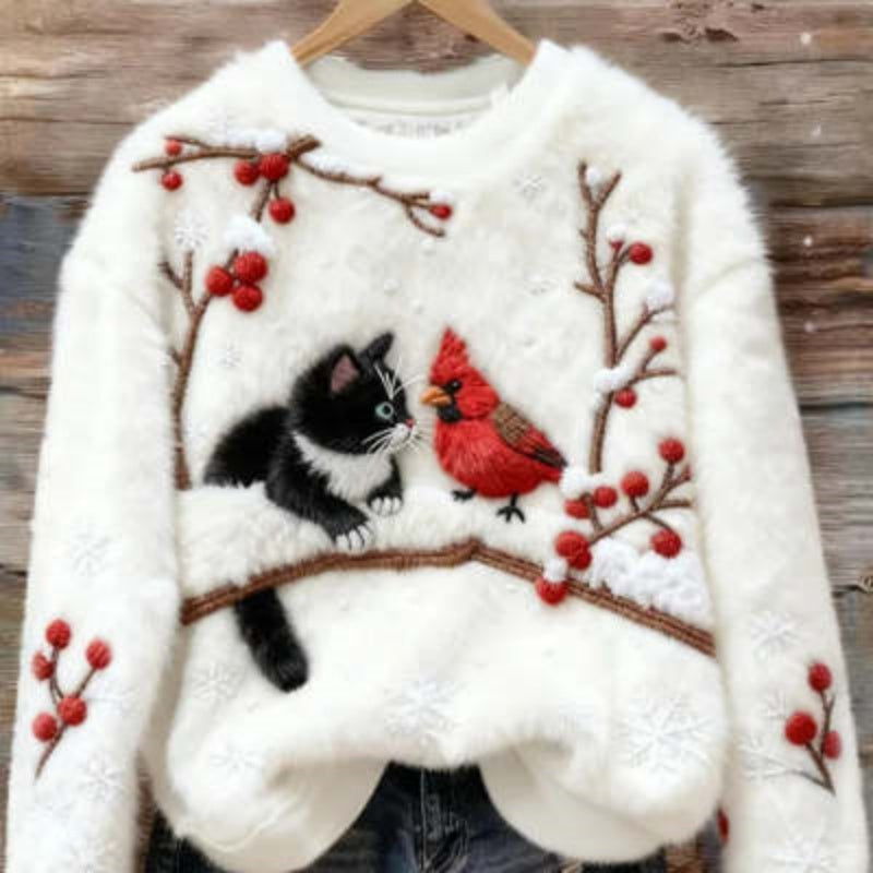 Women's Christmas Flannel Hoodie - 3D Printed Holiday Design S-5XL