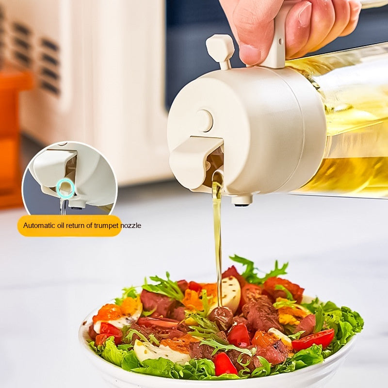 Olive Oil Sprayer Dispenser - 470ml Glass 2-in-1 Spray & Pour Bottle