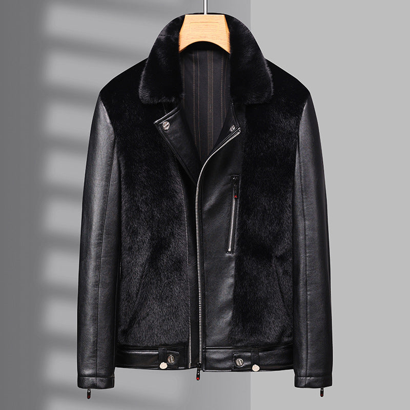 Men's Luxury Faux Fur Winter Jacket - Premium Warm Coat