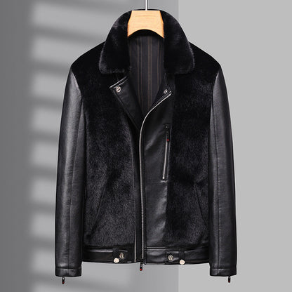Men's Luxury Faux Fur Winter Jacket - Premium Warm Coat