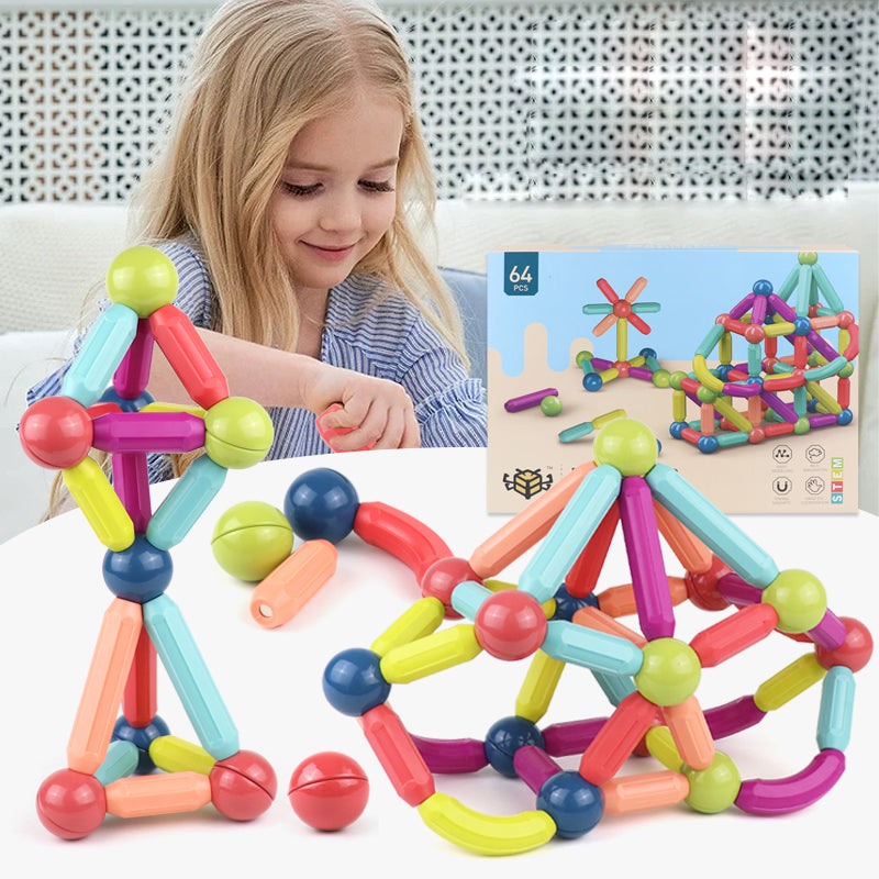 Magnetic Building Blocks Set for Kids - Educational STEM Toy