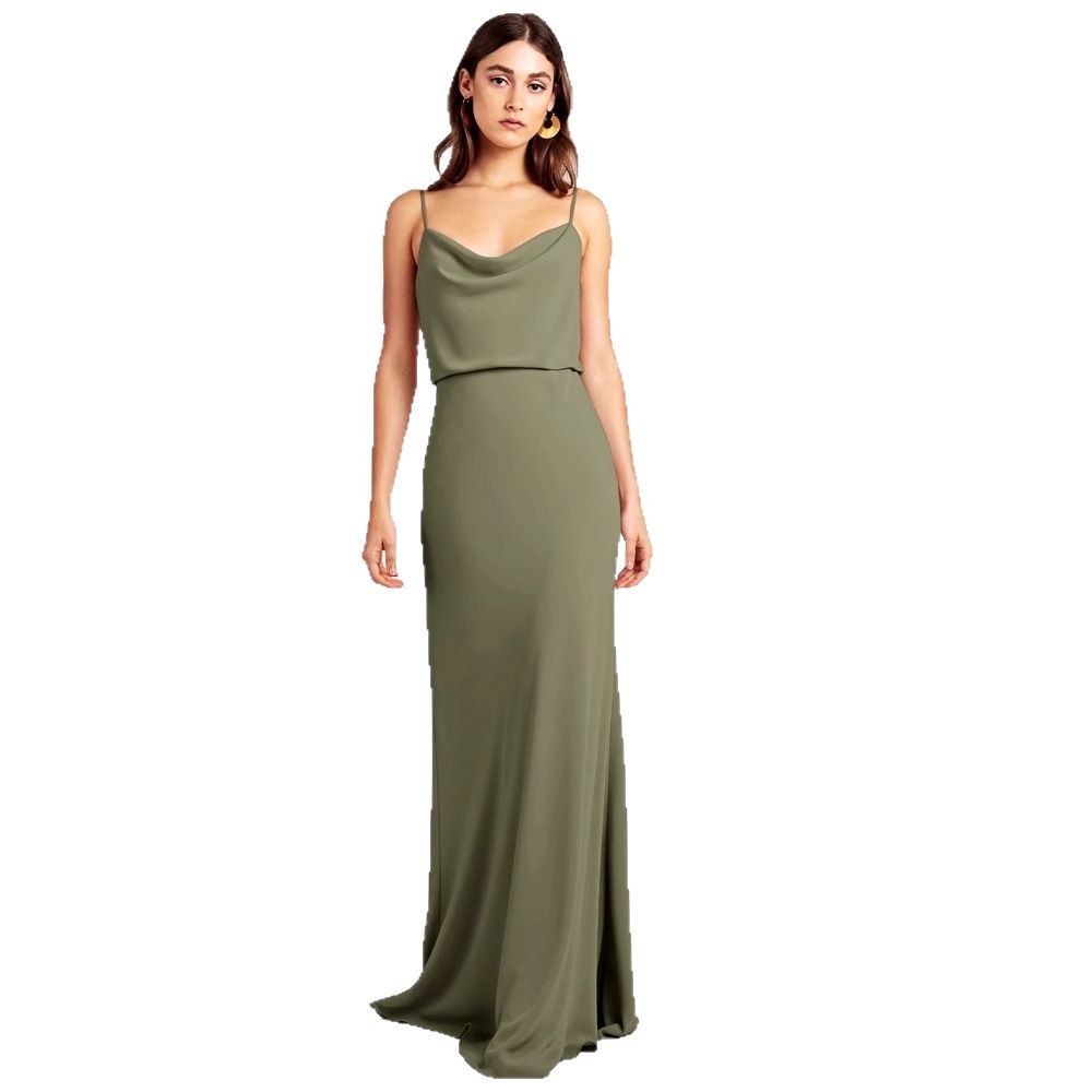 Women's Sleeveless Maxi Dress - Grass Green Polyester Long Dress, US Sizes 2-26W