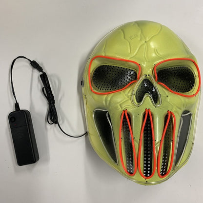 Halloween Costume Mask - Ice Blue & Red Plastic Party Mask for Dress-Up