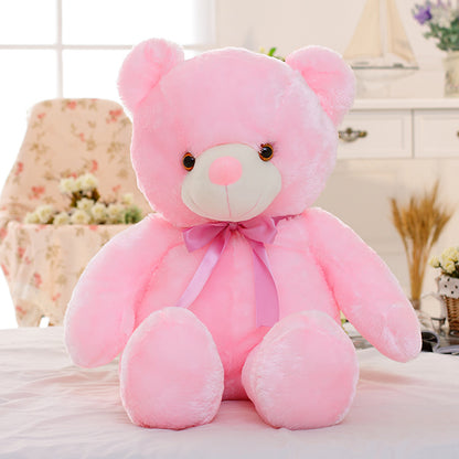 LED Light-Up Teddy Bear - Color-Changing Plush Toy with 7 Glowing Colors