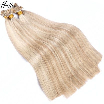 Real Human Hair Seamless Flat Extensions - Medium Long Length