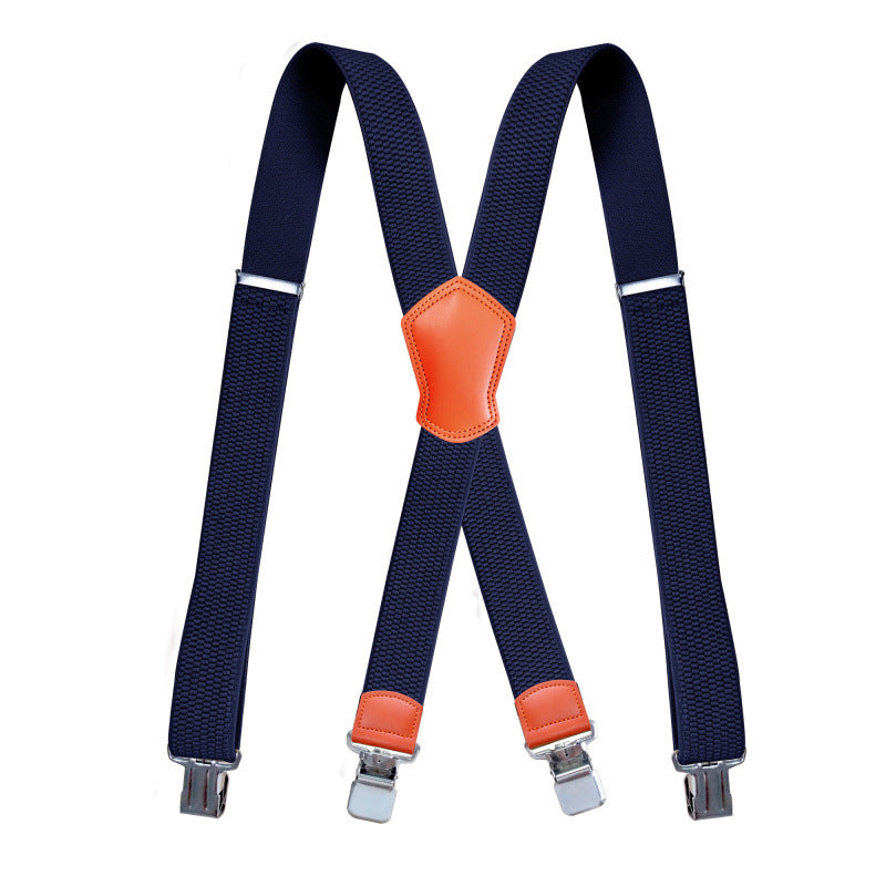 Unisex Corn Grain Elastic Garment Strap - Adjustable Trouser and Pant Suspender Clip